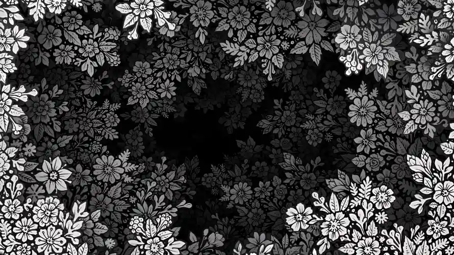 4k花丛壁纸 - 神秘感 - 对称图案 - 深不见底「哲风壁纸」