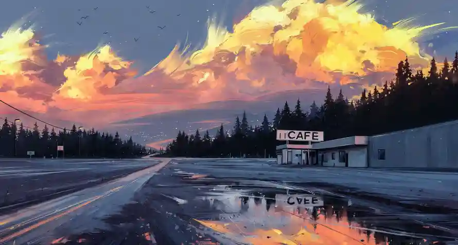2k夜景壁纸-未来感 - 科技-路面反射壁纸推荐「哲风壁纸」