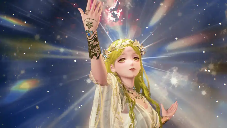 4k暖暖壁纸 - 游戏 - 金发 - 星光背景「哲风壁纸」
