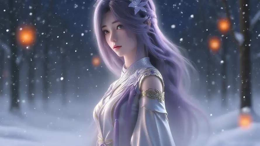 4k云曦壁纸-完美世界 - 古风-紫色长发壁纸分享「哲风壁纸」