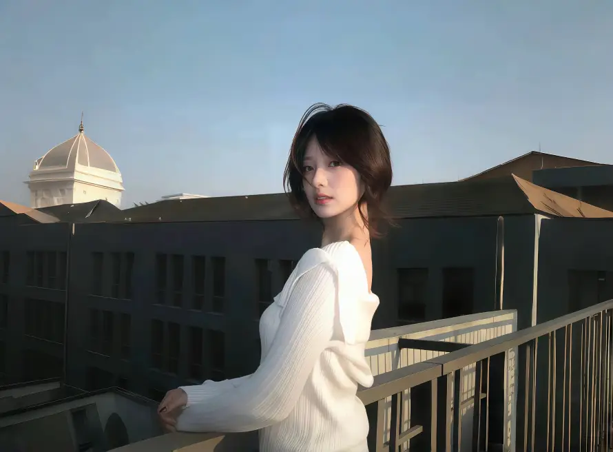 3k女性壁纸-白色上衣和短发-壁纸推荐「哲风壁纸」