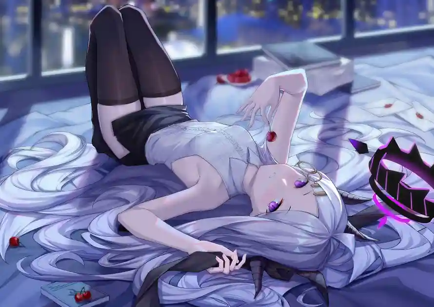 4k少女壁纸 - 星野 - 室内夜景 - 碧蓝档案「哲风壁纸」