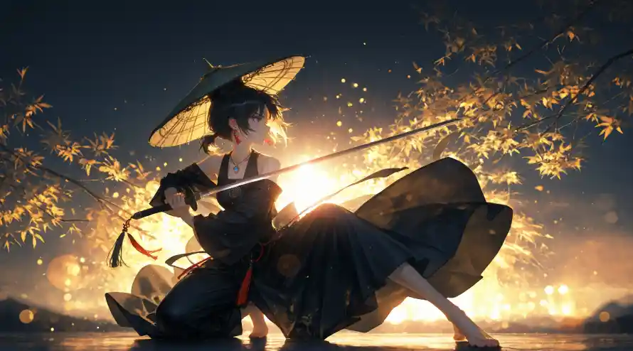 4k夕阳壁纸 - 女侠 - 斗笠 - 武侠「哲风壁纸」 4k夕阳壁纸 - 女侠 - 斗笠 - 武侠「哲风壁纸」