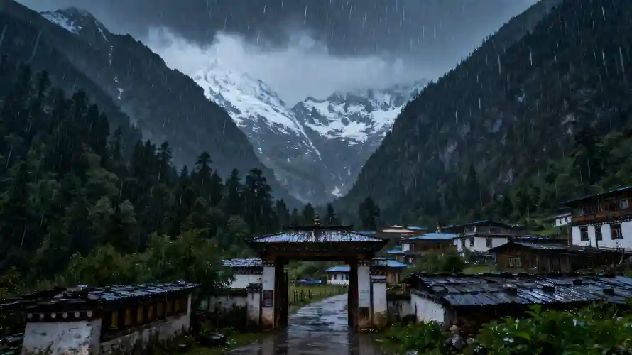 3k山谷壁纸-雨崩村 - 森林-山间小村免费下载「哲风壁纸」