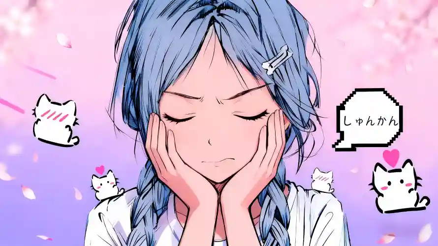 3k小猫壁纸-思考中和漫画风-免费下载「哲风壁纸」