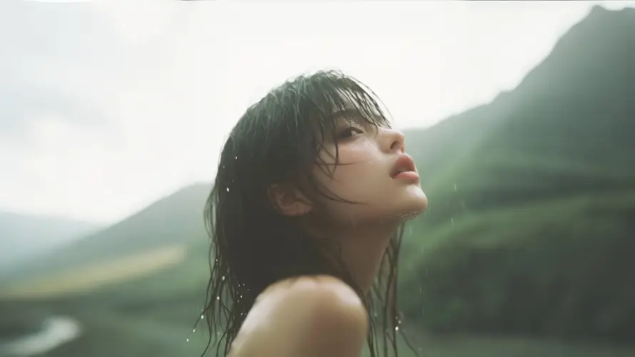 4k山水壁纸-淋雨氛围 - 户外-美女写真壁纸推荐「哲风壁纸」