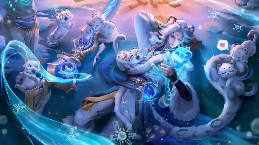 4k雪花壁纸-冰元素与冰雪皮肤-王者荣耀「哲风壁纸」