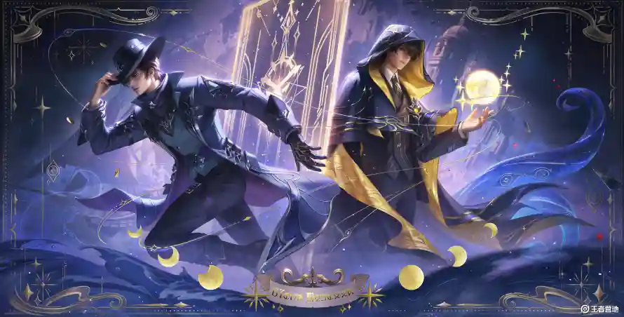 4k魔法壁纸 - 星空 - 风衣 - 礼帽「哲风壁纸」