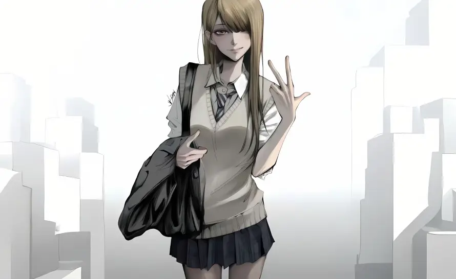 4kjk壁纸 - 动漫 - jk制服 - 动漫女生「哲风壁纸」