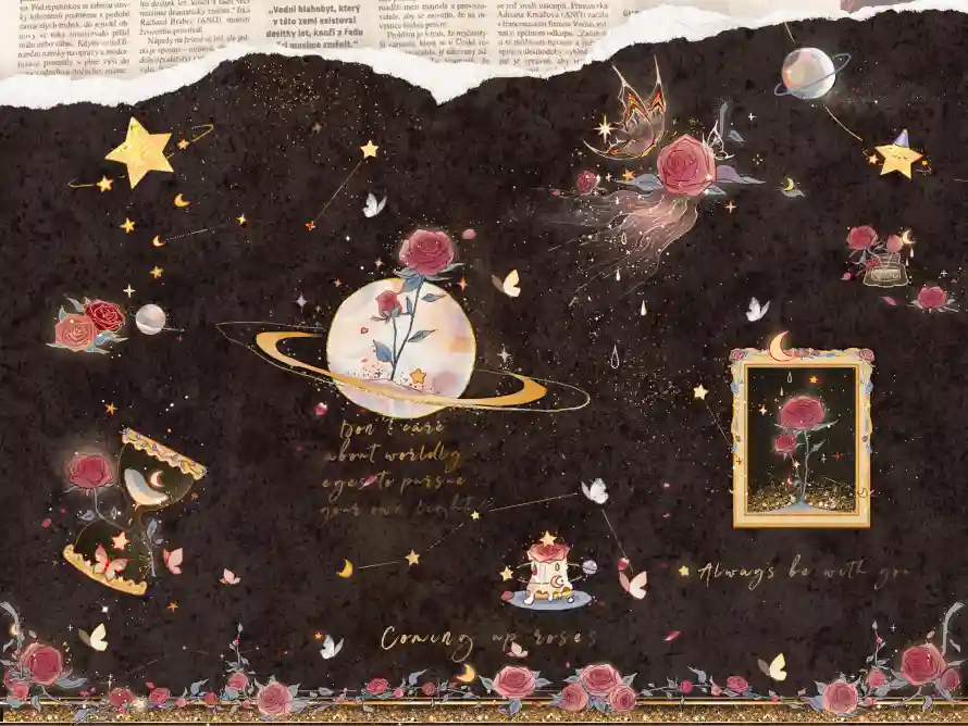 3k星星壁纸-手绘风与星球-艺术插画热门的壁纸「哲风壁纸」