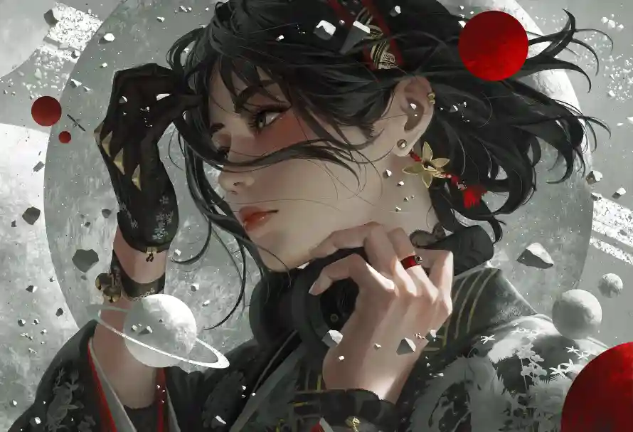 4k图画壁纸 - 插画 - 漫画 - 黑发「哲风壁纸」
