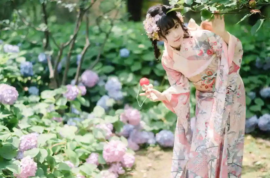 8k写真壁纸-绣球花壁纸和美女-热门的壁纸「哲风壁纸」