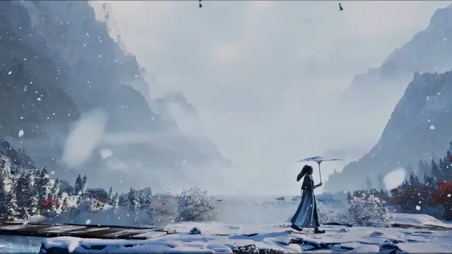 4k冬季壁纸 - 古风 - 山水 - 雪景「哲风壁纸」