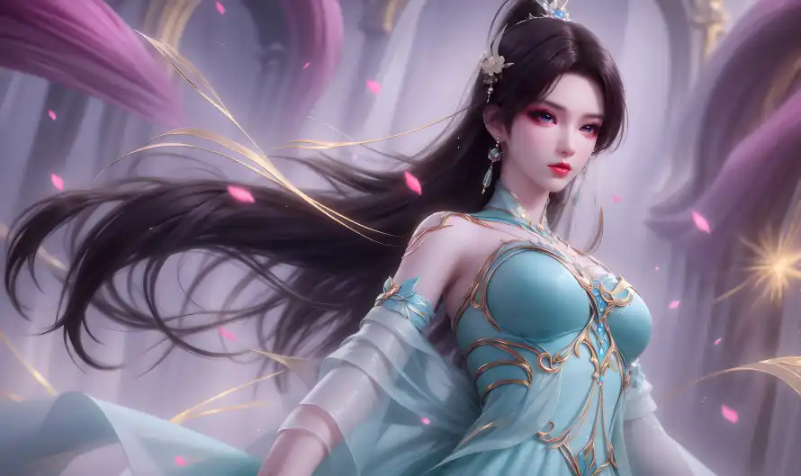 4k花瓣壁纸 - 薰儿 - 长发 - 古风服饰「哲风壁纸」