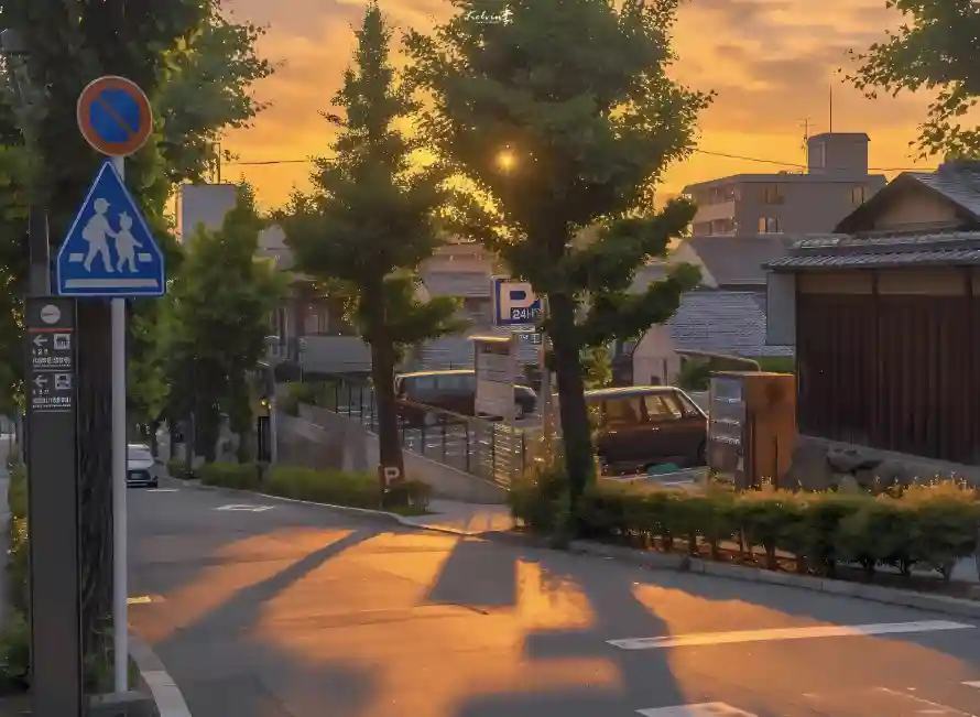 2k光影壁纸-日式建筑 - 街道-热门的壁纸「哲风壁纸」
