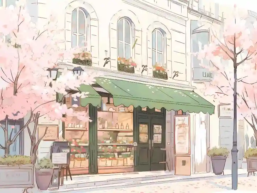 2k小店壁纸-手绘风 - 插画-欧式建筑免费下载「哲风壁纸」