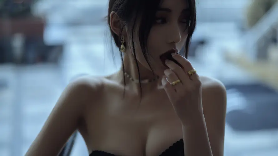 8k性感壁纸-黑色和美女-热门的壁纸「哲风壁纸」
