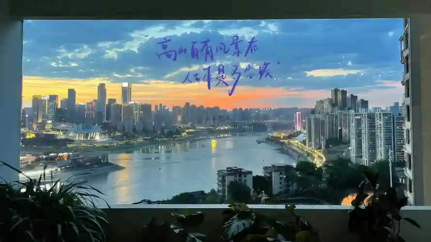 3k傍晚壁纸-高楼和水面-免费下载「哲风壁纸」