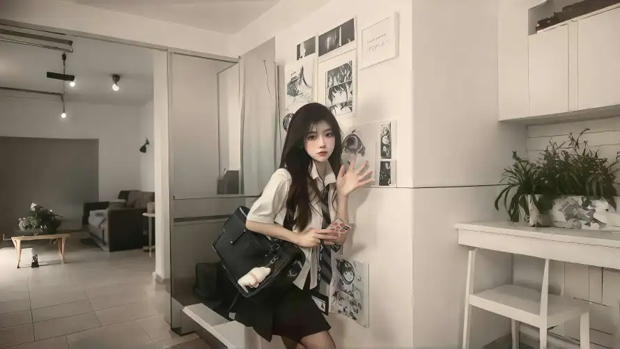 4k室内壁纸 - 家居 - 绿植 - 美女「哲风壁纸」