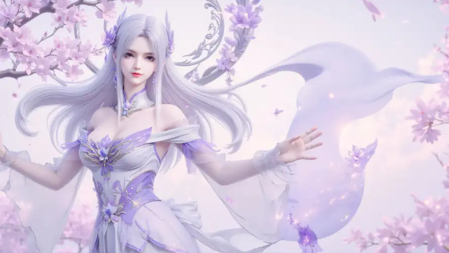 4k樱花壁纸 - 小医仙 - 动漫角色 - 古风服饰「哲风壁纸」