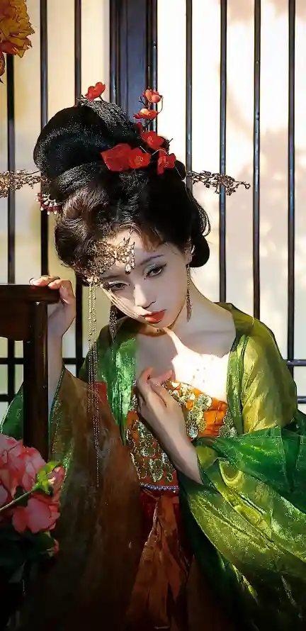 4k古装壁纸 - 古风 - 少女 - 窗格「哲风壁纸」