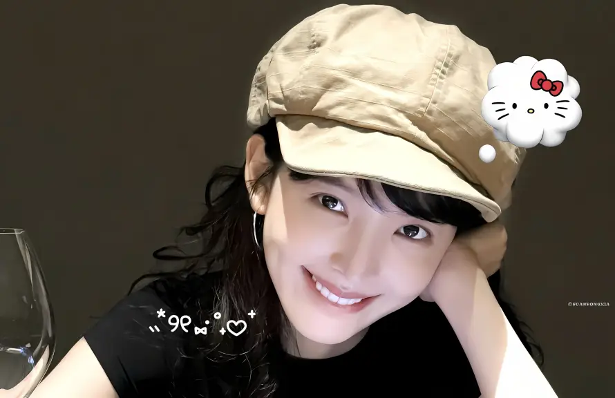 2k微笑壁纸-章若楠和美女-可爱表情免费下载「哲风壁纸」