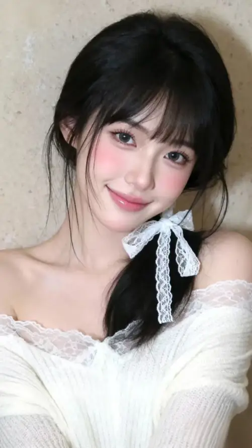 4k甜美壁纸 - 白衣 - 美女 - 露肩「哲风壁纸」