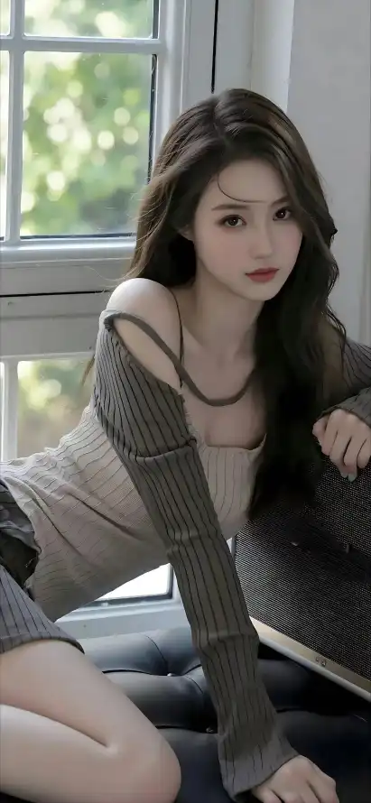 4k室内壁纸 - 短裙 - 窗边 - 美女「哲风壁纸」