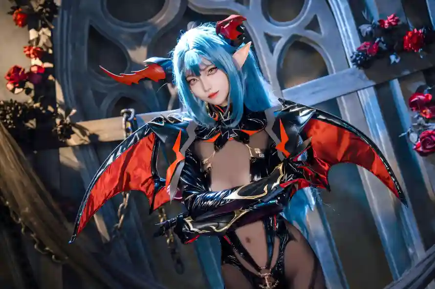 4k美女壁纸 - 蓝发 - cos - 精灵耳「哲风壁纸」