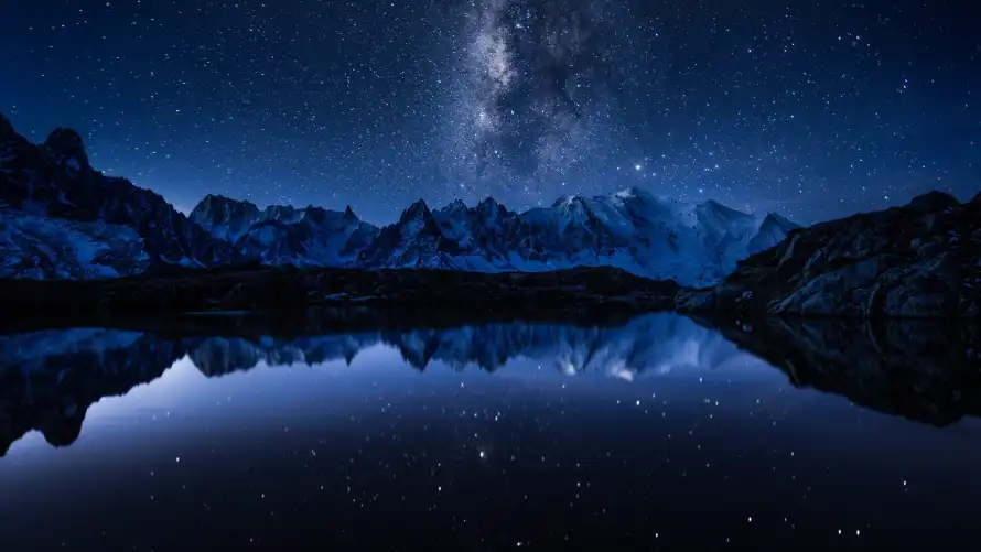 4k倒影壁纸 - 夜空 - 山脉 - 星空「哲风壁纸」 4k倒影壁纸 - 夜空 - 山脉 - 星空「哲风壁纸」