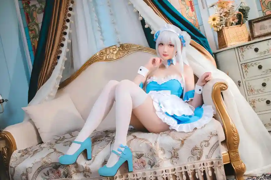 4k白丝壁纸 - cos - 女仆装 - 独角兽「哲风壁纸」