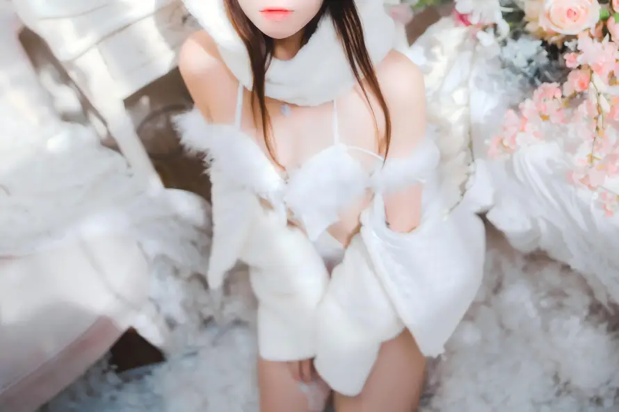 4k写真壁纸 - 性感 - 毛绒 - 白衣「哲风壁纸」