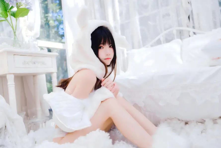 4k兔耳壁纸 - 写真 - 卧室 - 少女「哲风壁纸」