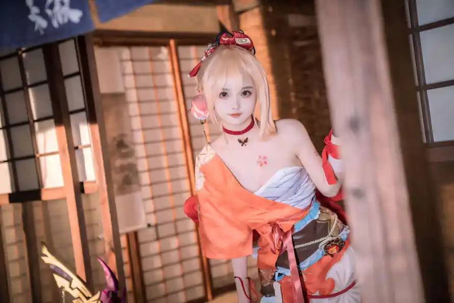 4k原神壁纸 - 和服 - 宵宫 - 红衣「哲风壁纸」