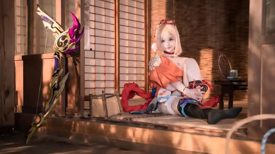 4k原神壁纸 - 和服 - 宵宫 - 弓箭「哲风壁纸」