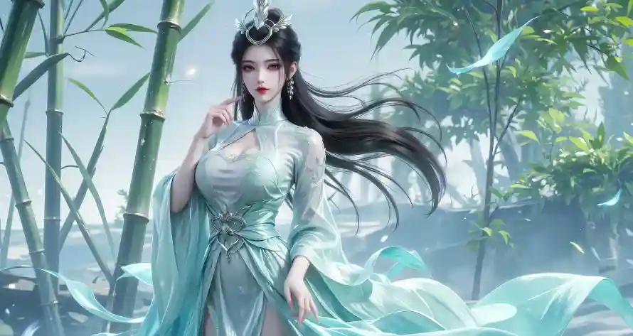 4k竹林壁纸 - 陆嫁嫁 - 古风美女 - 神国之上「哲风壁纸」