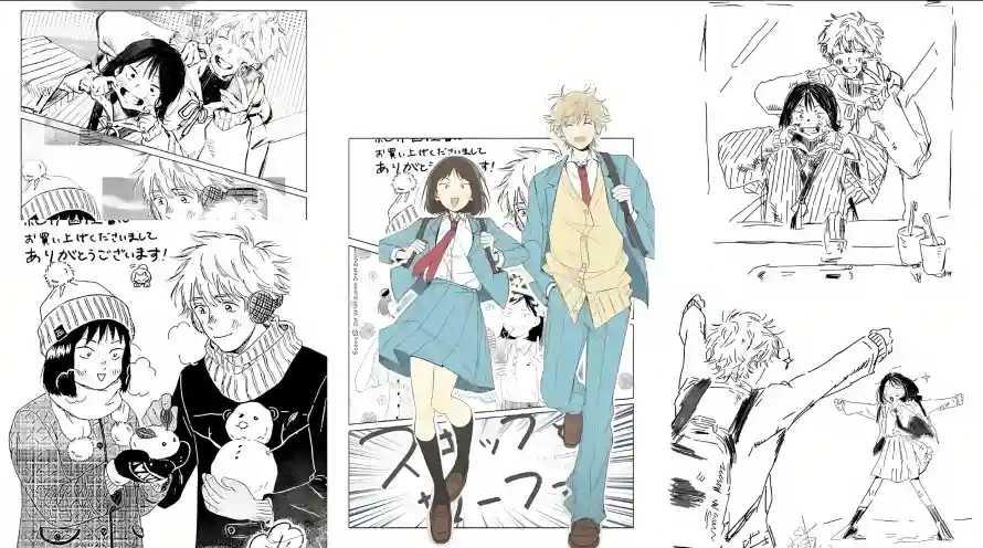 2k校园壁纸-志摩聪介壁纸和线稿-漫画分镜免费下载「哲风壁纸」