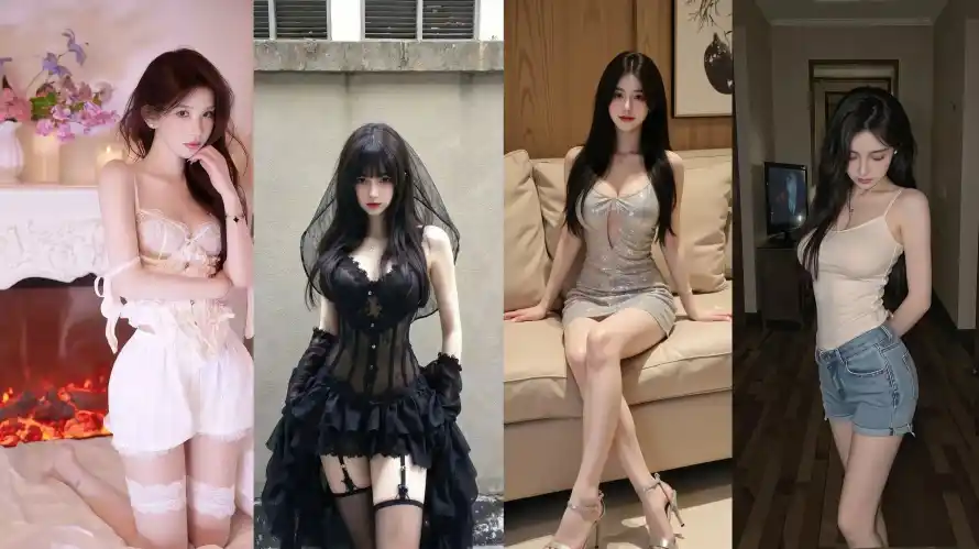 4k室内壁纸-牛仔短裤和短裙-美女桌面壁纸「哲风壁纸」