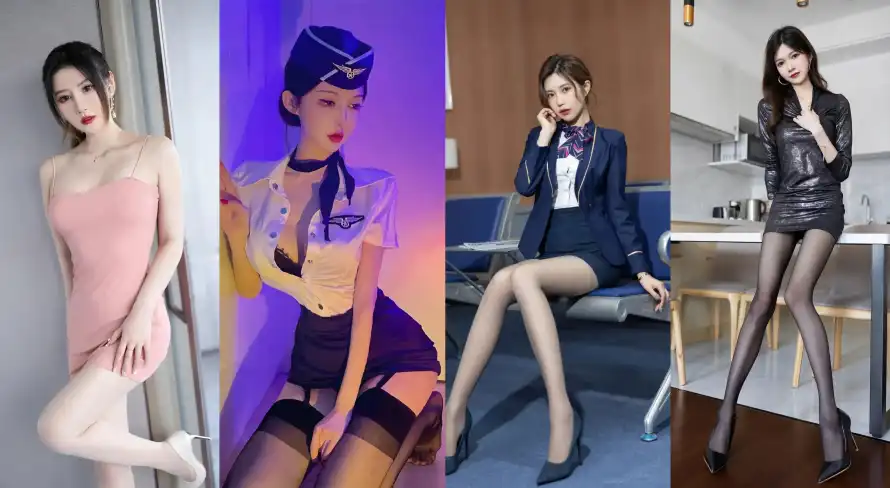 4k美女壁纸-高跟鞋壁纸和黑丝-制服美女免费下载「哲风壁纸」