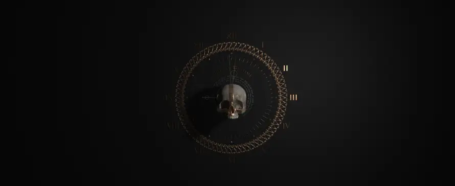 4k壁纸 - Clock - Skull - Gothic「哲风壁纸」 4k壁纸 - Clock - Skull - Gothic「哲风壁纸」