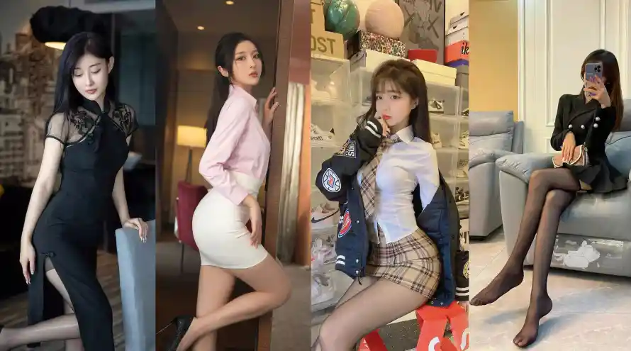 4k室内壁纸-职业装 - 旗袍-美女桌面壁纸「哲风壁纸」