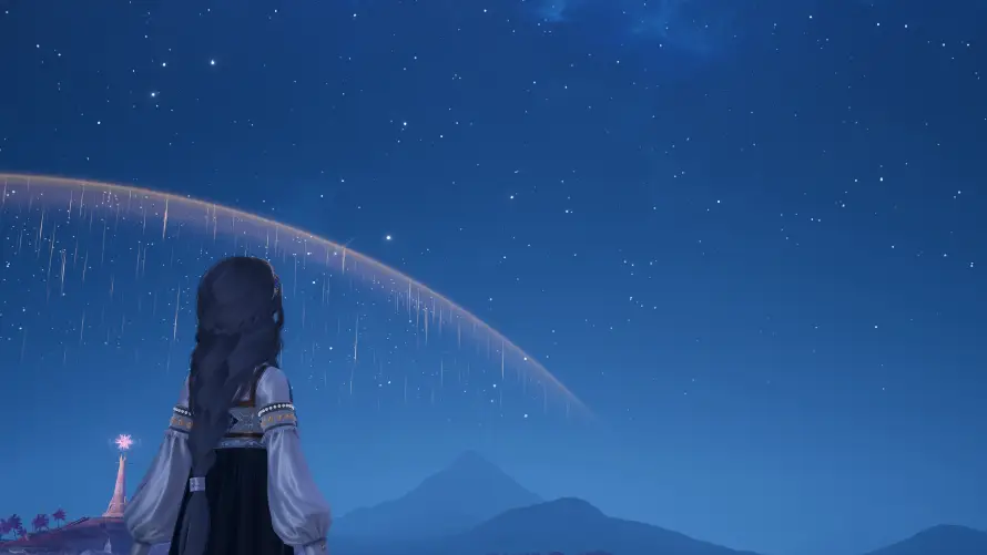 4k夜景壁纸 - 山脉 - 星空 - 暖暖「哲风壁纸」