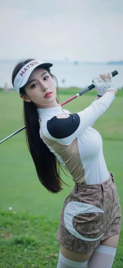 4k球场壁纸 - 白袜 - 美女 - 长发「哲风壁纸」