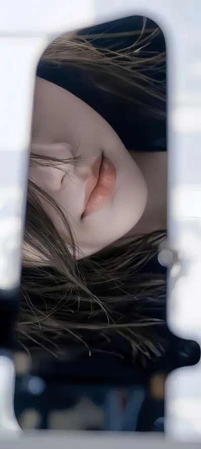4k侧脸壁纸 - 口红 - 头发 - 暗调「哲风壁纸」