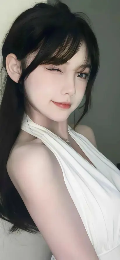 4k清新壁纸 - 白衣 - 美女 - 长发「哲风壁纸」