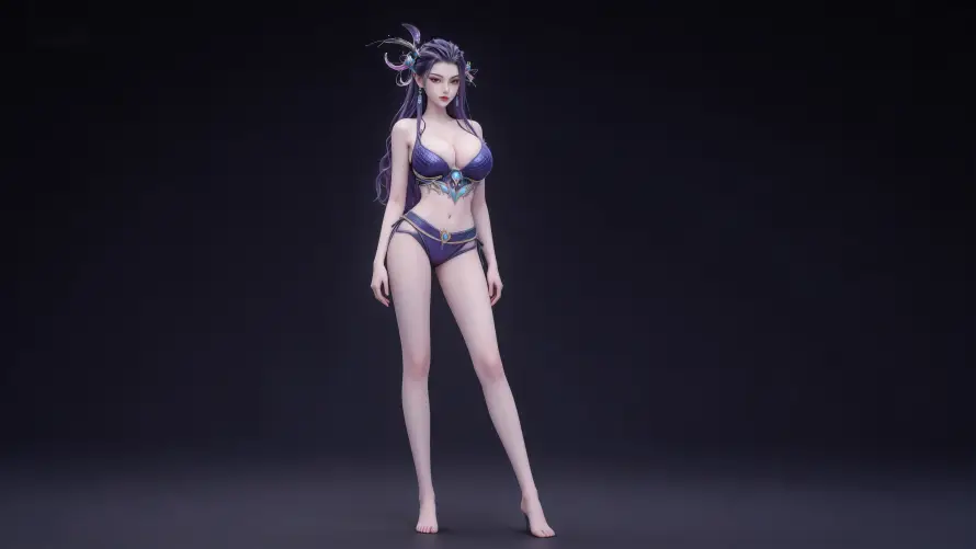 4k动漫壁纸-国漫女与性感-3D建模免费下载「哲风壁纸」