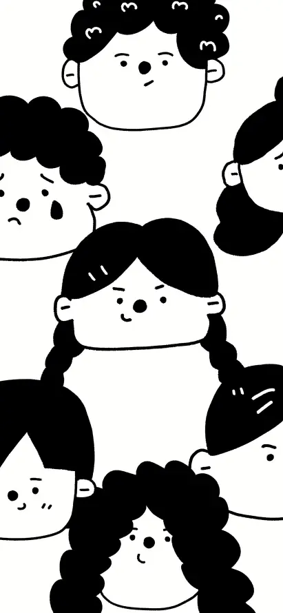 4k童趣壁纸 - 简约 - 萌系 - 黑白「哲风壁纸」