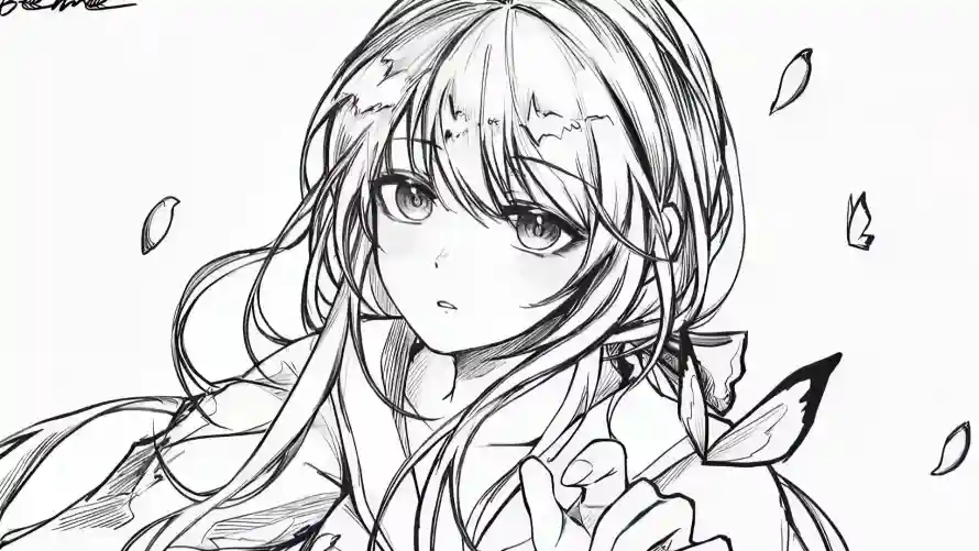 4k动漫壁纸 - 发饰 - 少女 - 手绘「哲风壁纸」