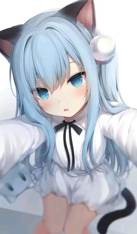 4k可爱壁纸 - 猫娘 - 猫尾 - 猫耳「哲风壁纸」
