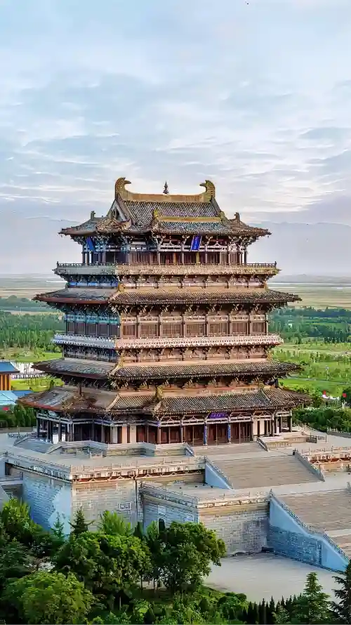 4k园林壁纸 - 晴空 - 绿树 - 蓝天「哲风壁纸」